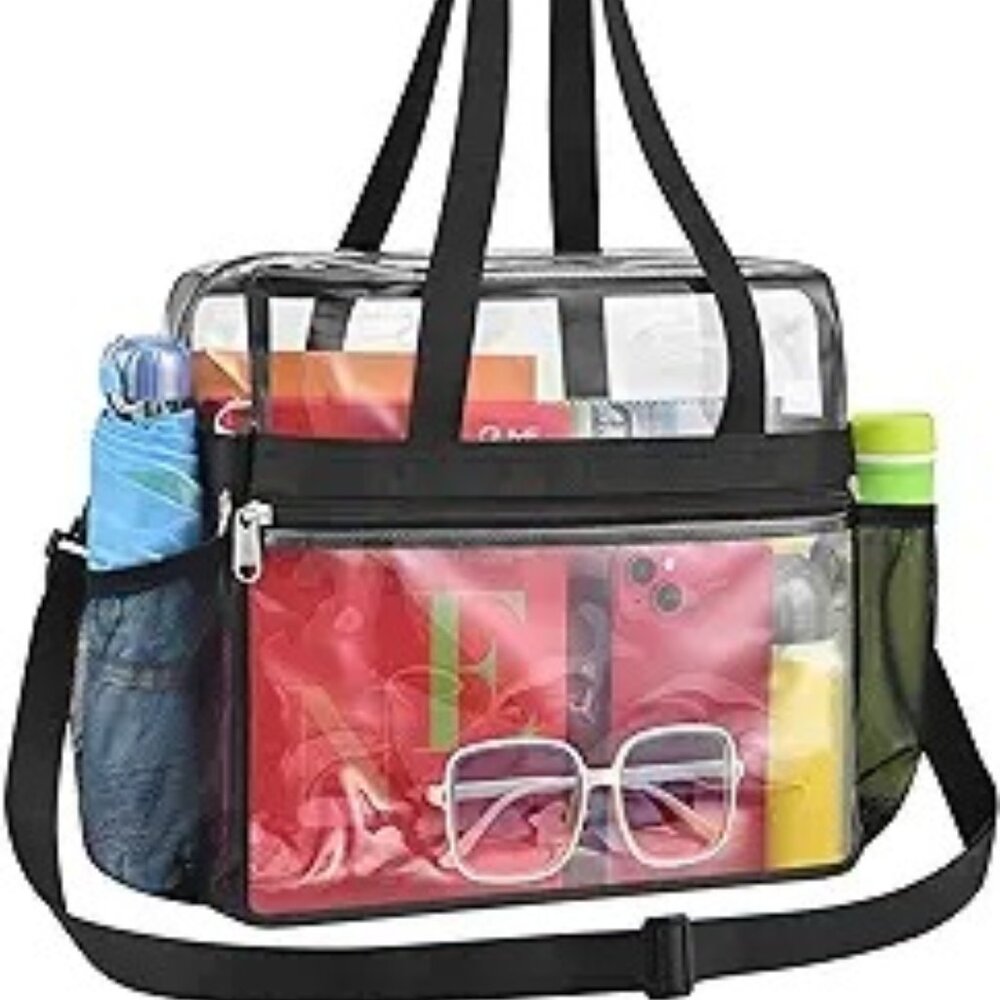 Clear Tote with Reinforced Strap Bag 12x6x12